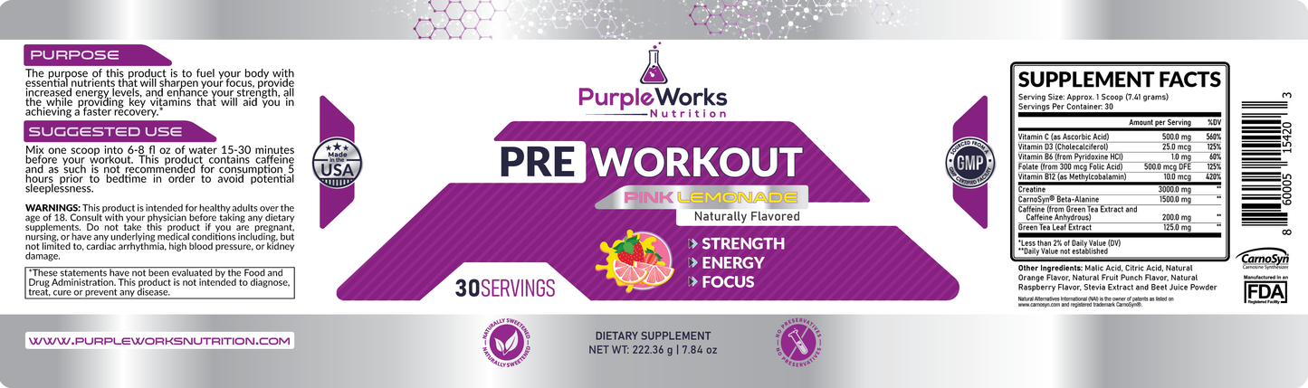 PurpleWorks Pre-Workout