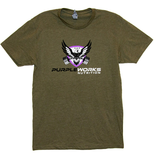 PurpleWorks Bald Eagle Premium T-Shirt - Army Green