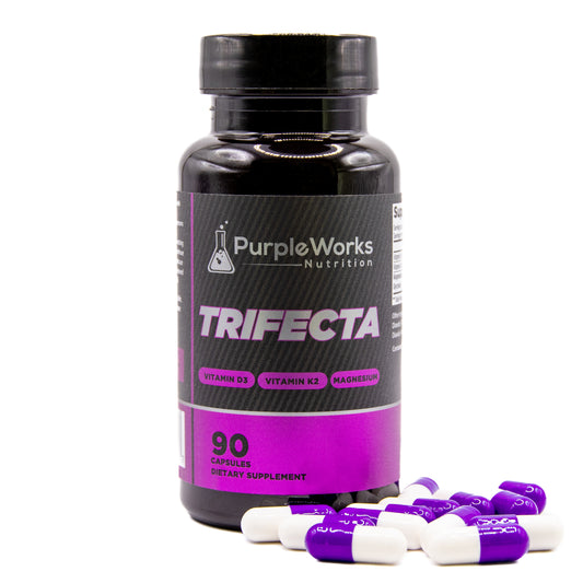 PurpleWorks Trifecta - Vitamin D3 (2000 IU), K2, Magnesium